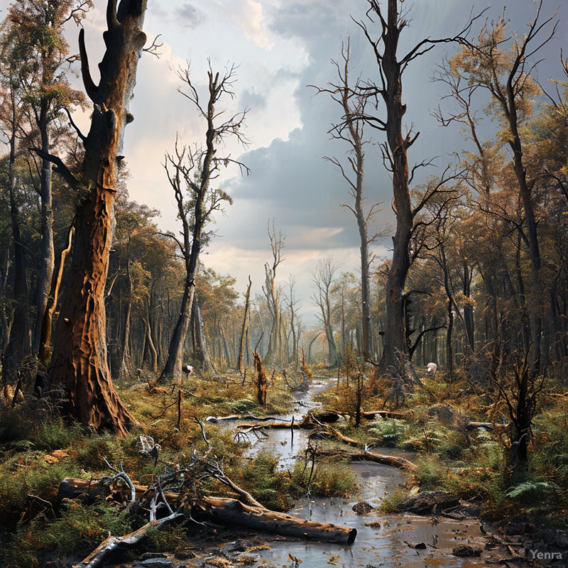 Forest Damaged by Acid Rain