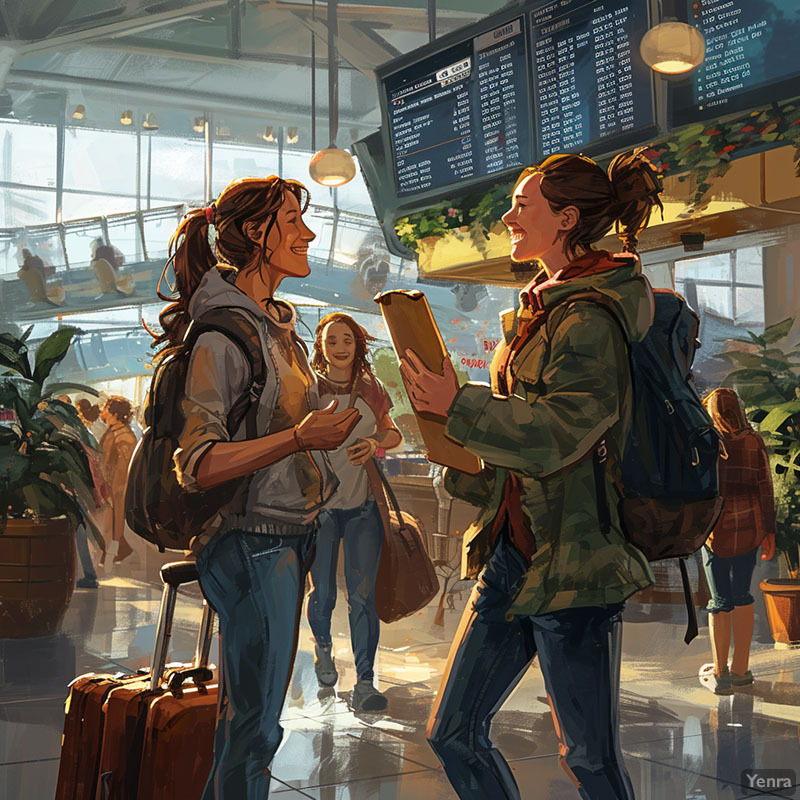 Airport Reunion Scene