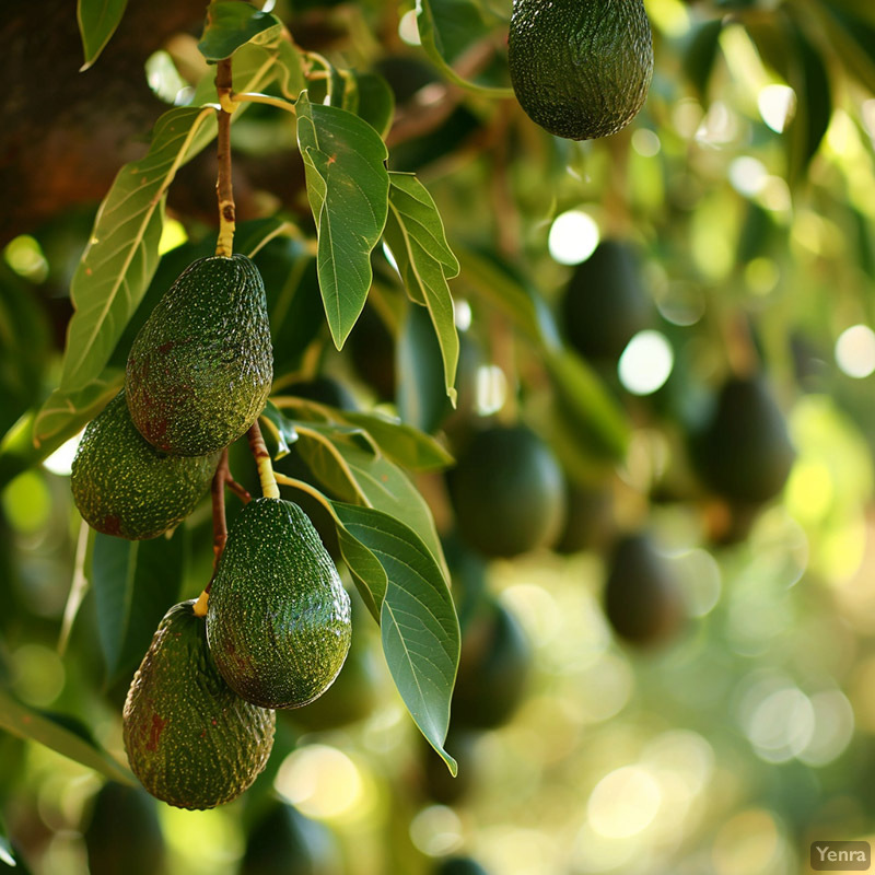 Avocado Tree with Ripe Fruit