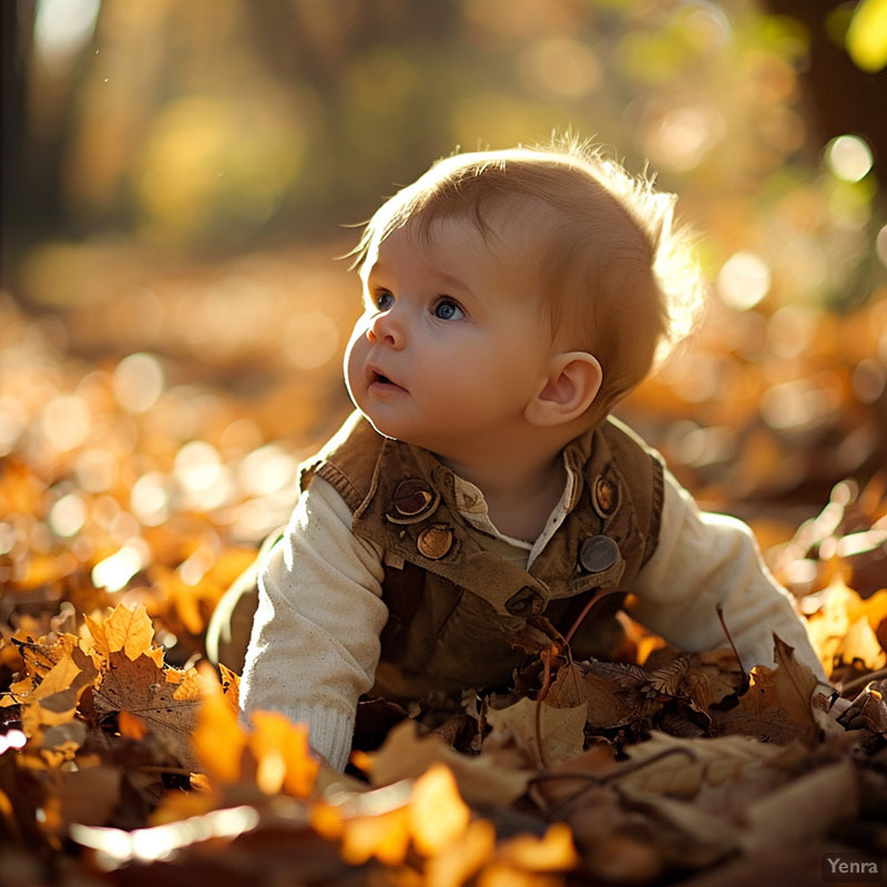Seasonal Outdoor Baby Portrait