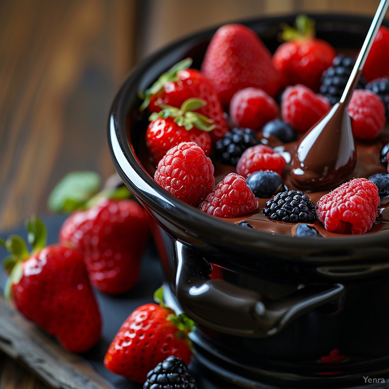 Chocolate Fondue with Fresh Berries