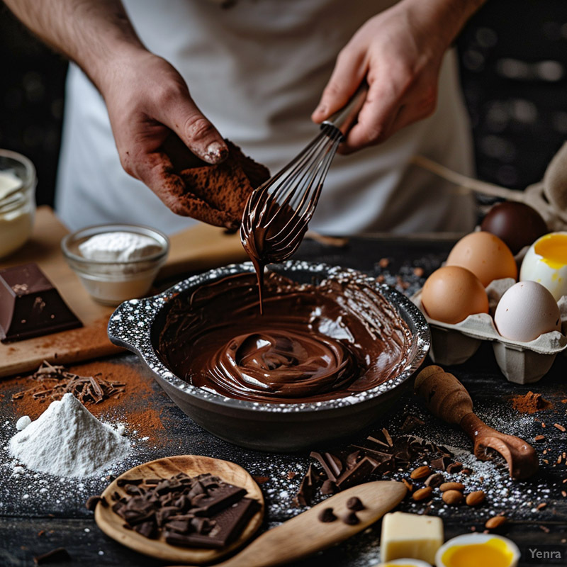 Chocolate Mousse Preparation in the Kitchen