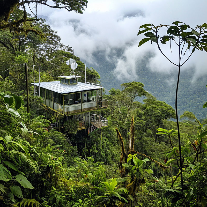Research Station in a Cloud Forest Environment