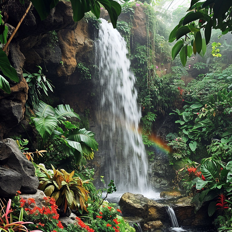 Cloud Forest Waterfall Oasis