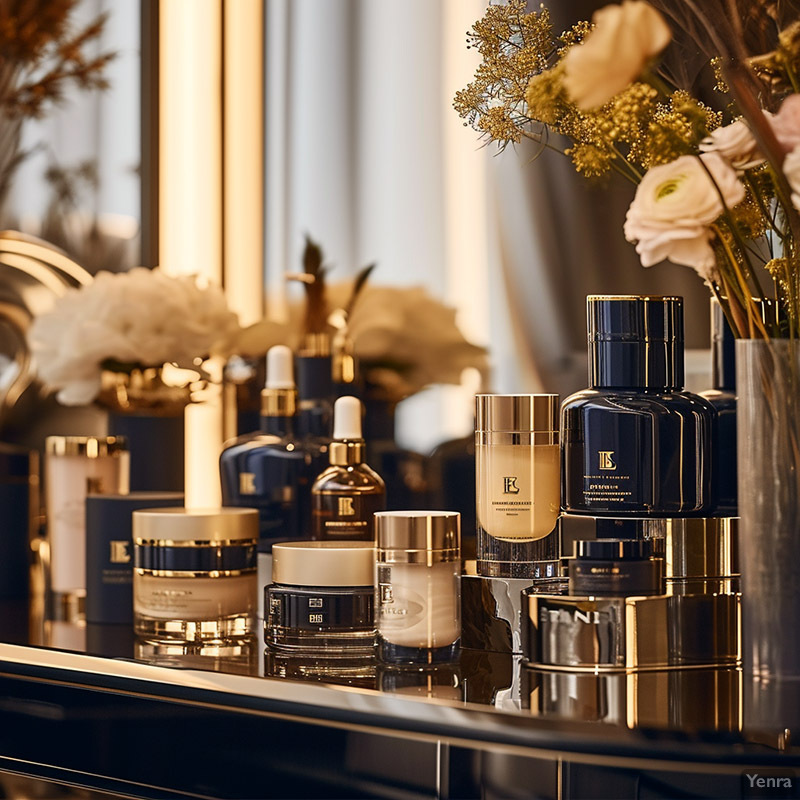 Elegant Display of Estee Lauder Products