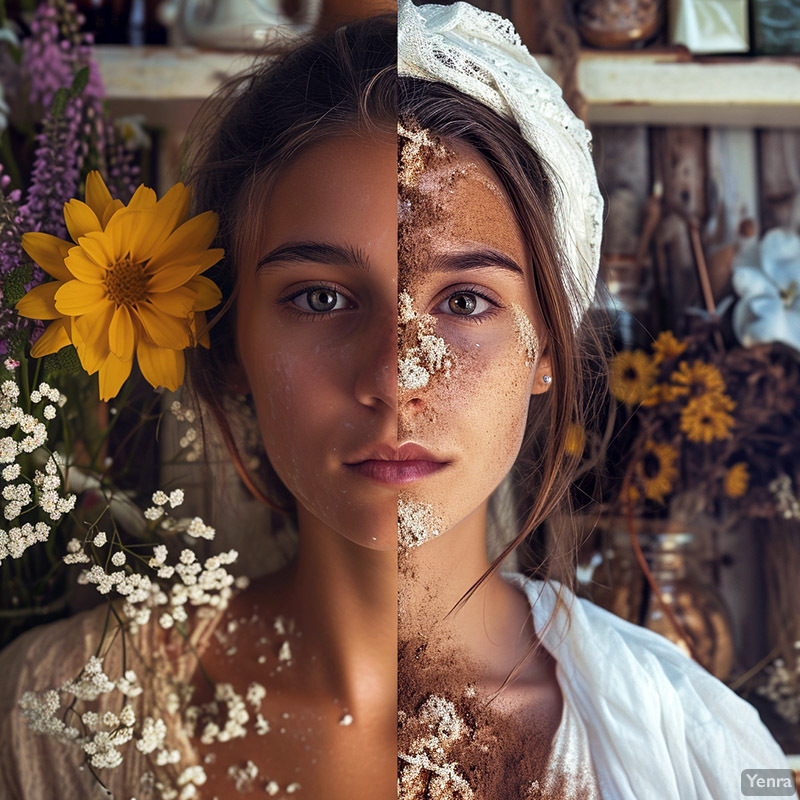 Before and After Using Natural Cosmetics