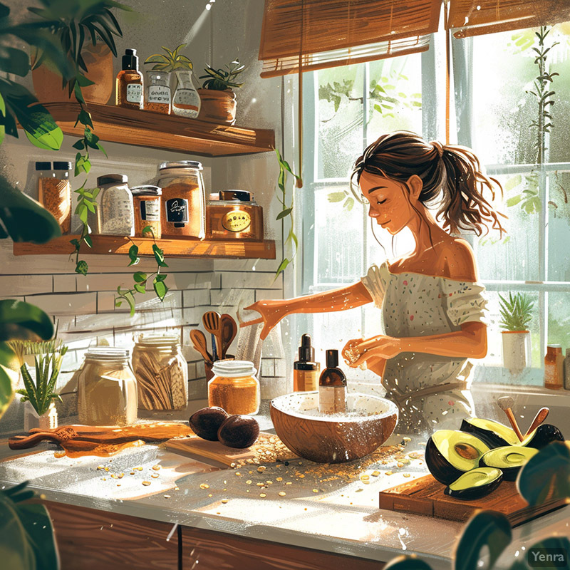 Kitchen Setting for Crafting Cosmetics