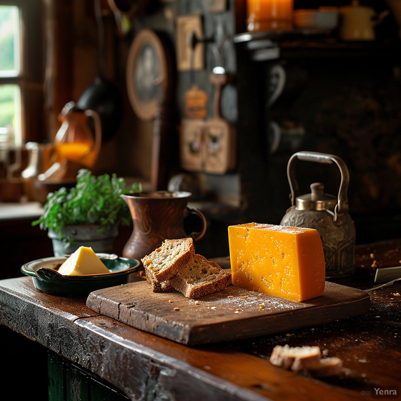 Irish Cheddar in a Traditional Irish Kitchen