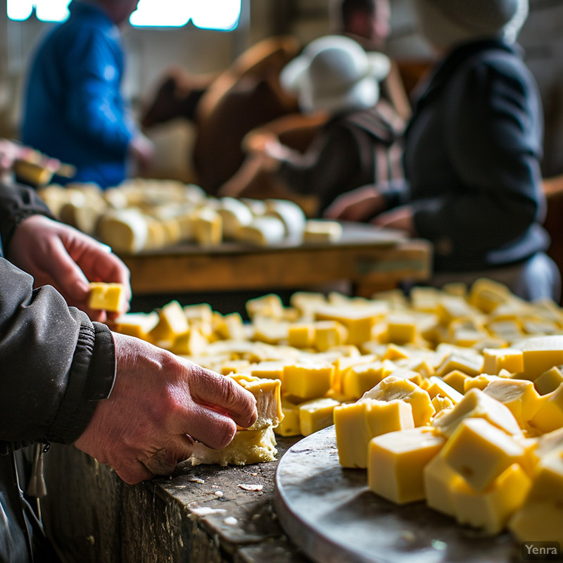 Sampling Irish Cheddar at a Dairy Farm