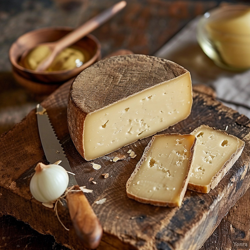 Limburger Cheese on a Wooden Cheese Board