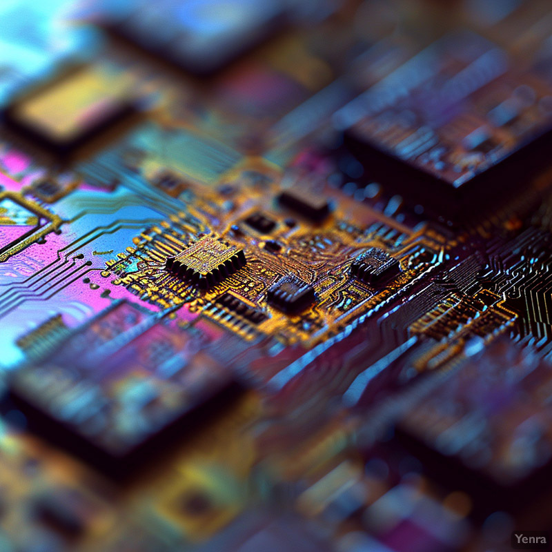 Microscopic View of a Power Switch Chip