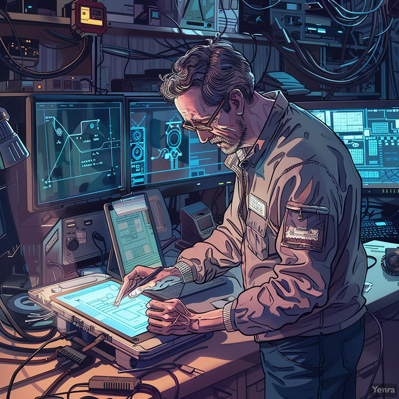 Michael Ravenwood in his Laboratory