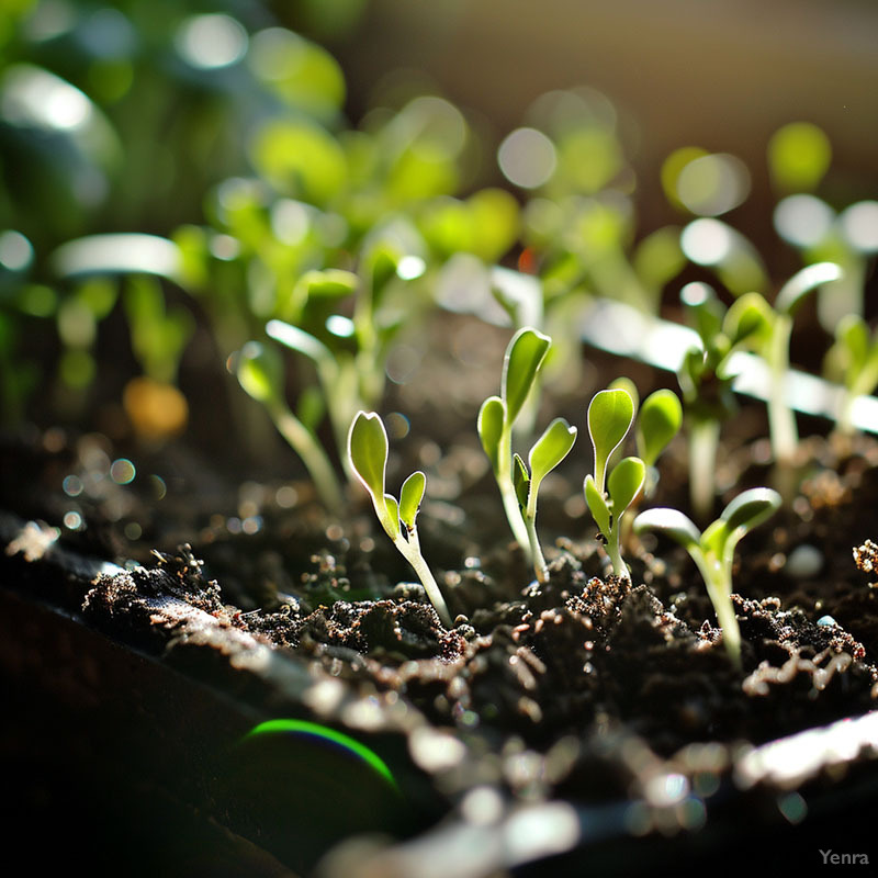 Sprouting Seeds: A Close-Up