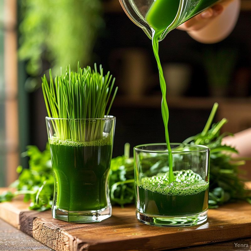 Wheatgrass Juice Preparation