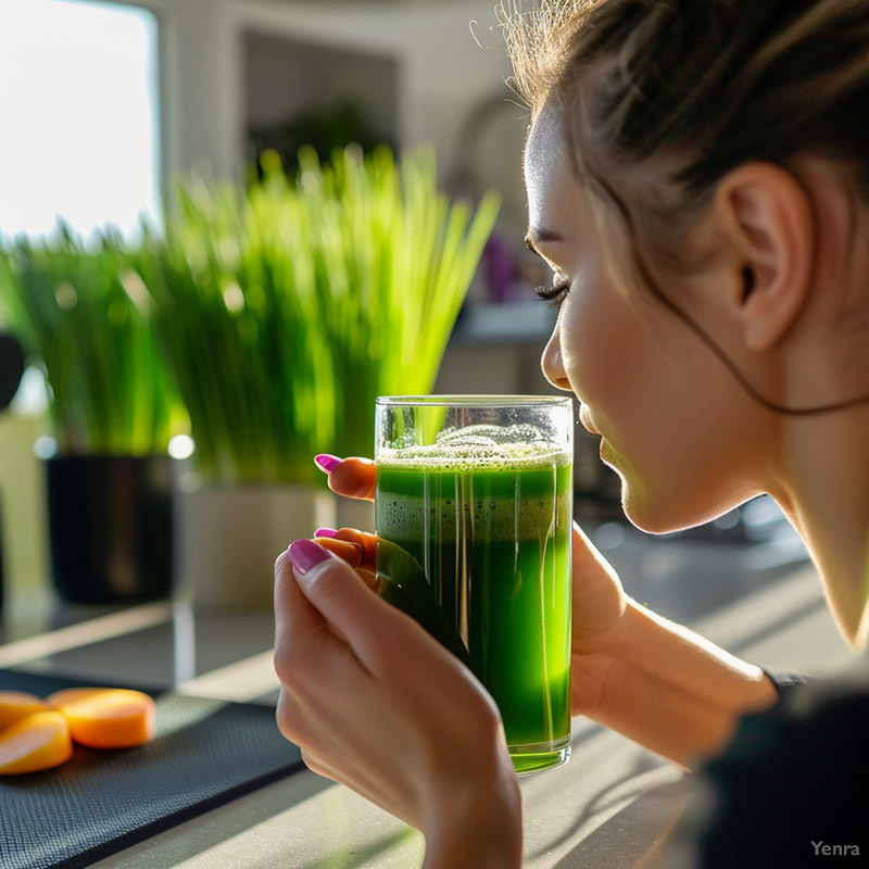 Healthy Morning Routine with Wheatgrass