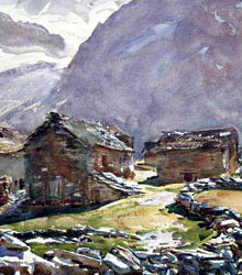Simplon Pass - Watercolor on Paper - John Singer Sargent, 1911